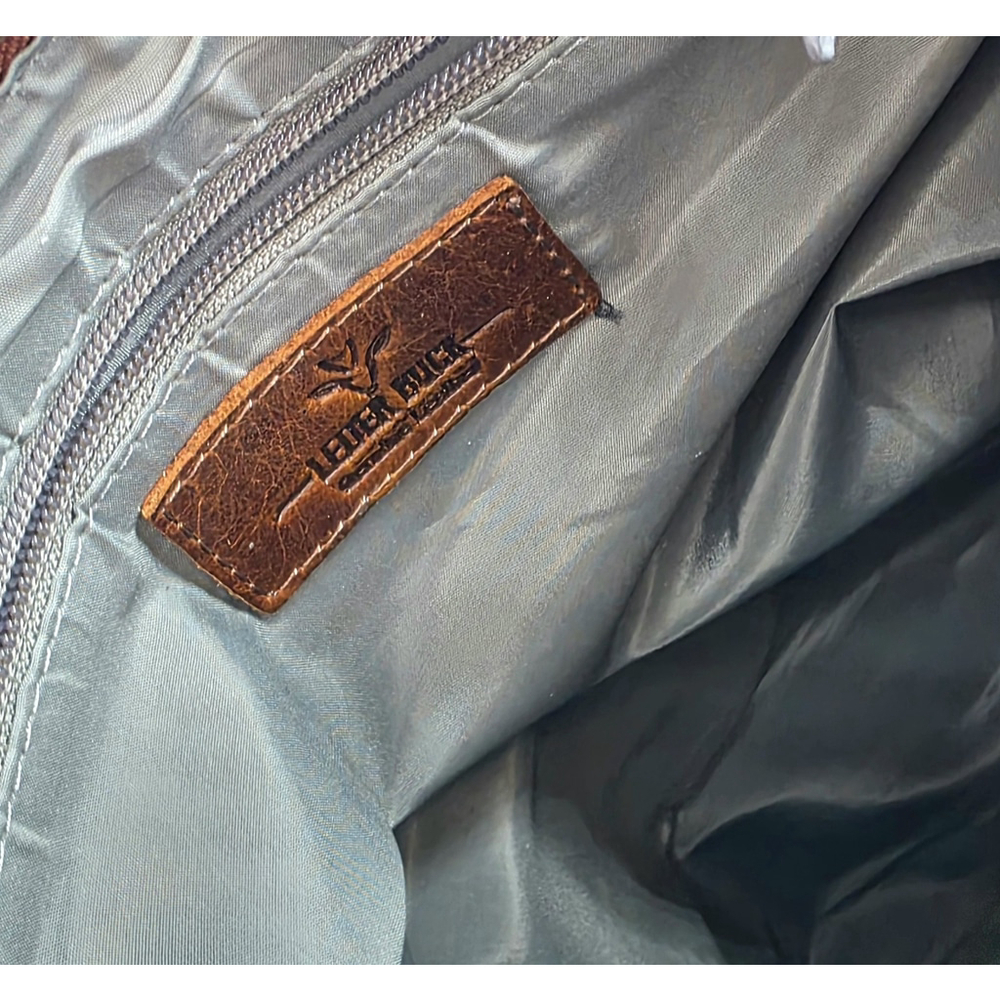 Vintage Utility Leder Buck Leather Crossbody Messenger Bag Brown Everyday Carry - Picture 5 of 10